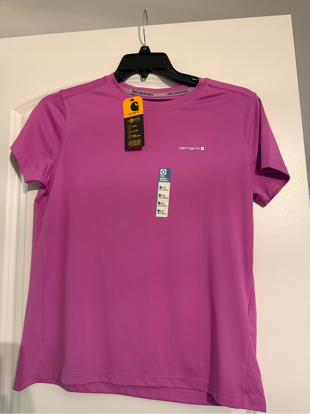 Carhartt Women’s Short Sleeve Tee in Magenta Pink